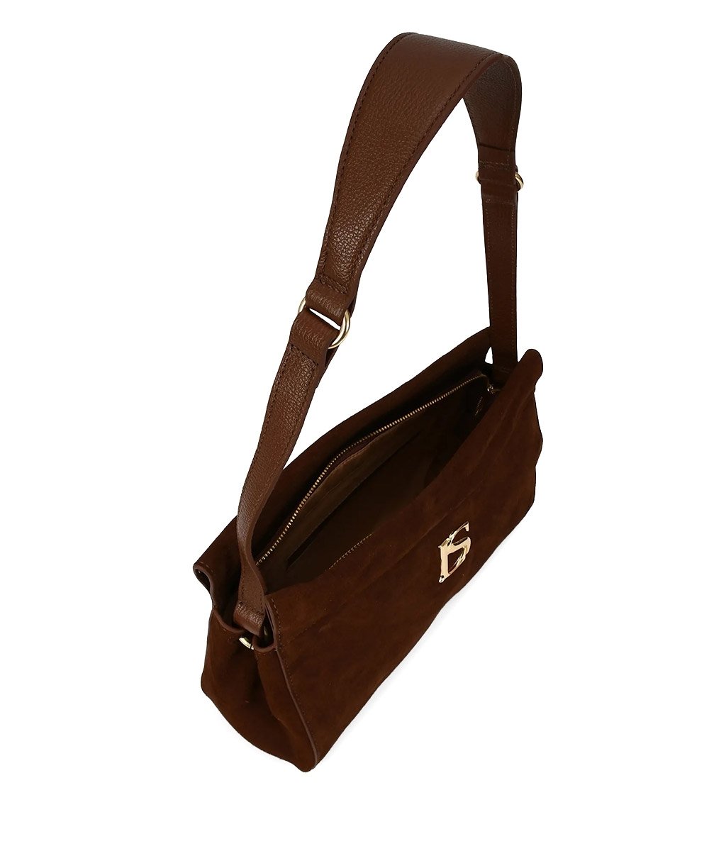 Bolsa Baguete Loucos E Santos Grande Couro Cacau Marrom 3