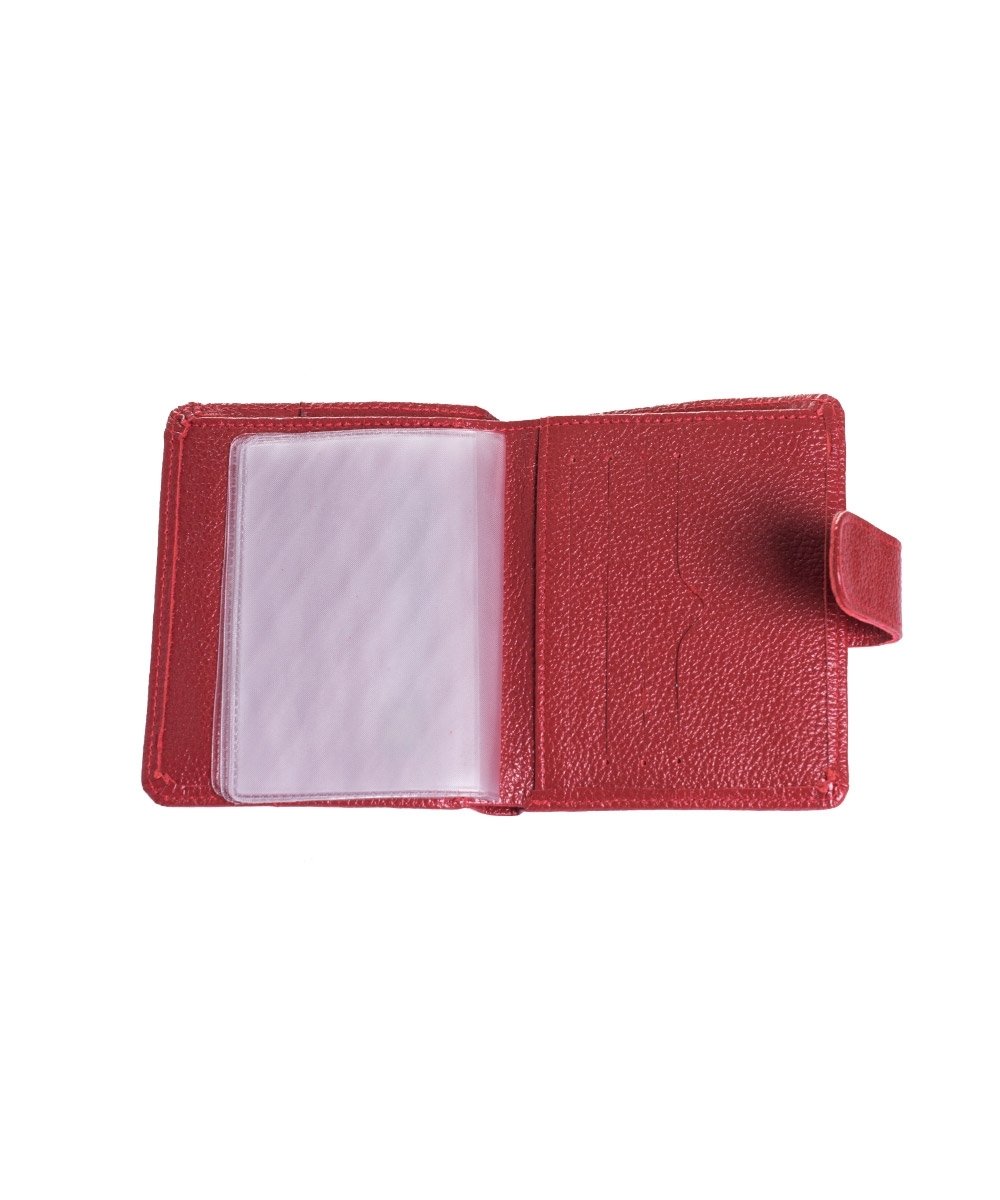 Carteira Feminina Couribi Couro Vermelho Vinho 3