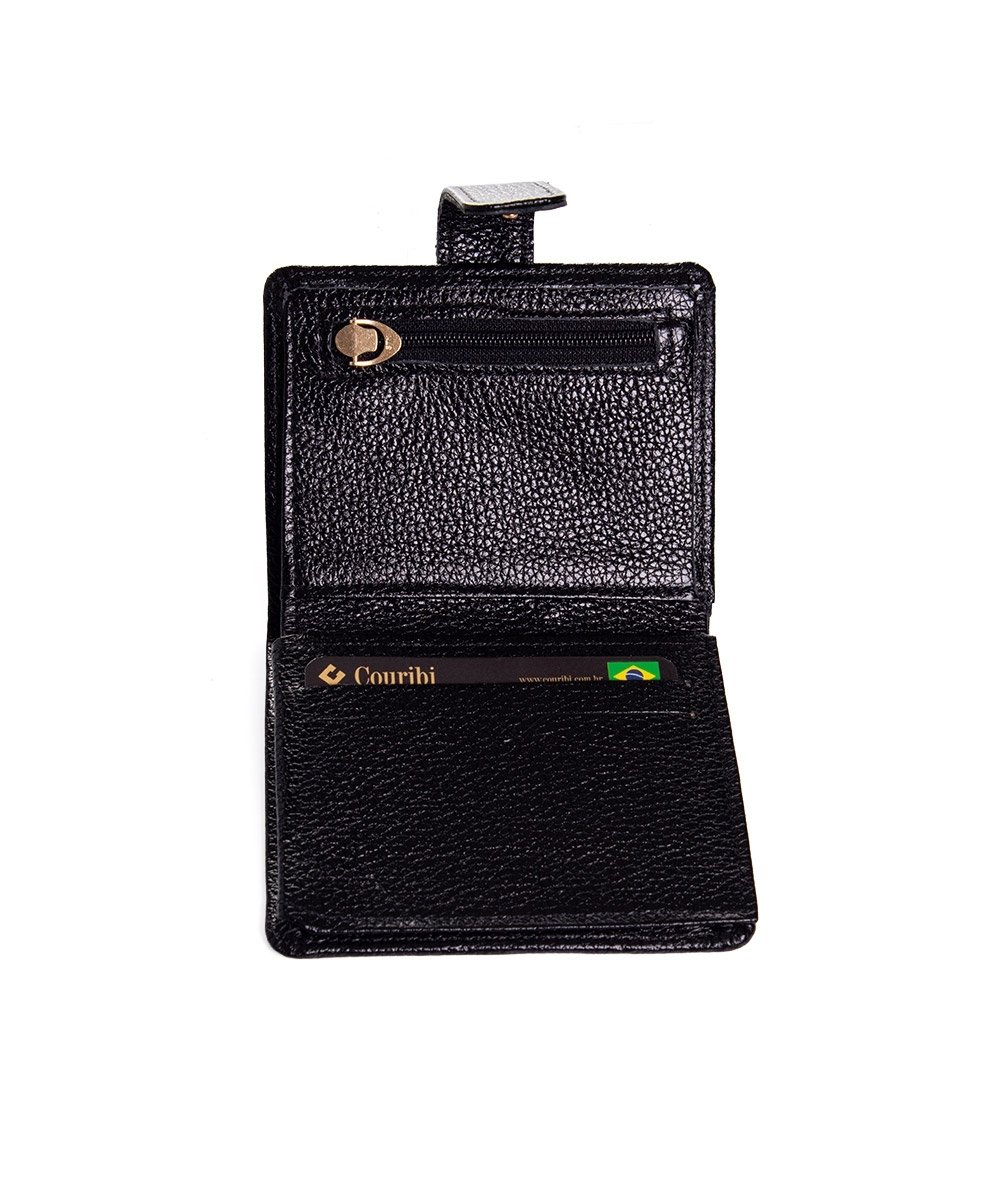 Carteira Feminina Couribi Couro 2025 Preto Preto 3