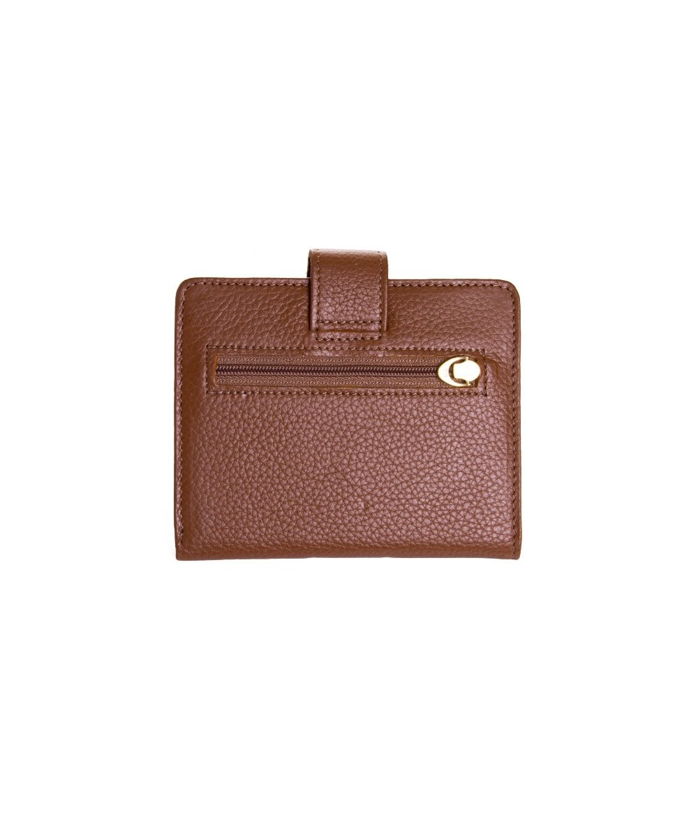 Carteira Feminina Couribi Couro Caramelo Marrom 2