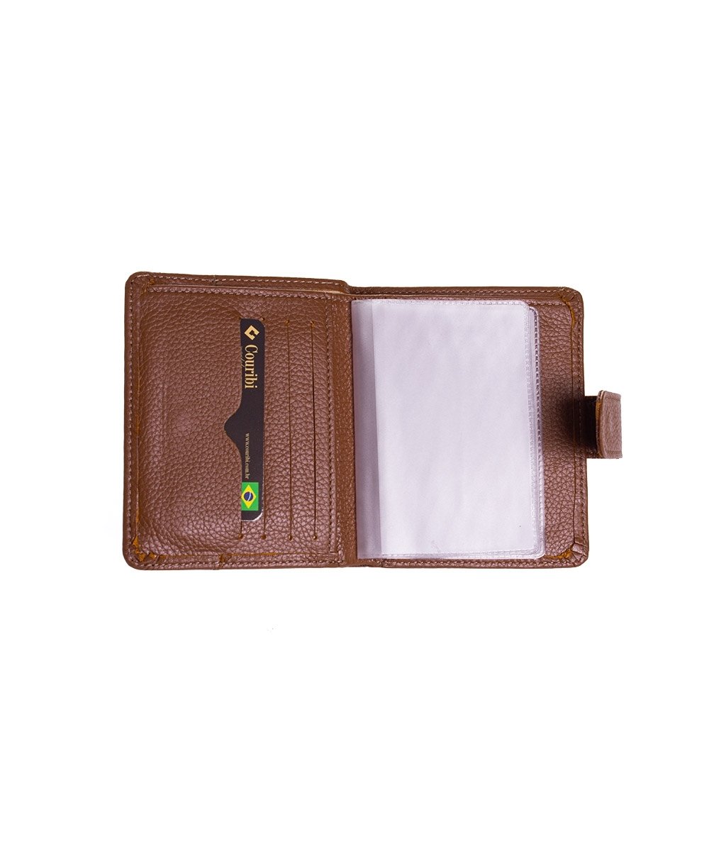 Carteira Feminina Couribi Couro Caramelo Marrom 3