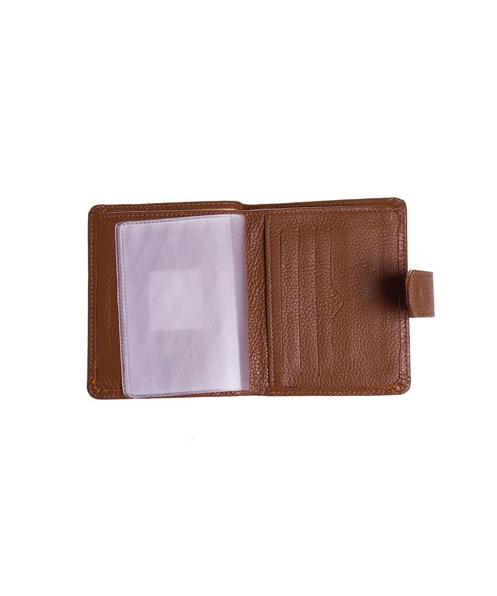 Carteira Feminina Couribi Couro Caramelo Marrom 4