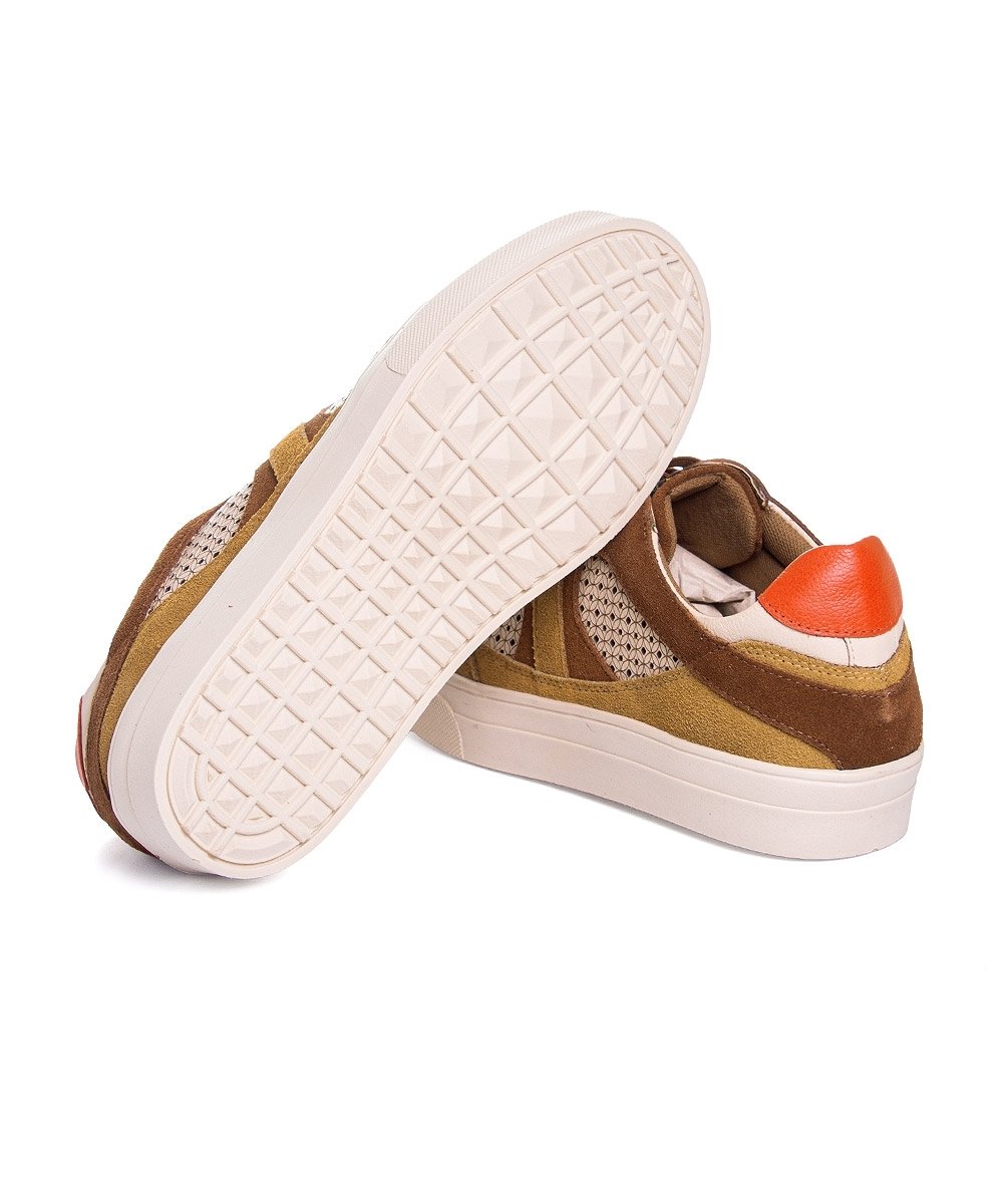 Tênis Feminino Orcade Thai Laser Couro Bege Marrom 6