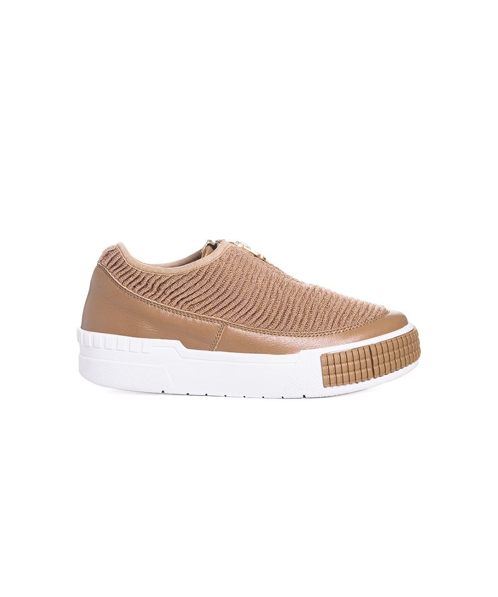 Tênis Feminino Orcade Slip On Bege