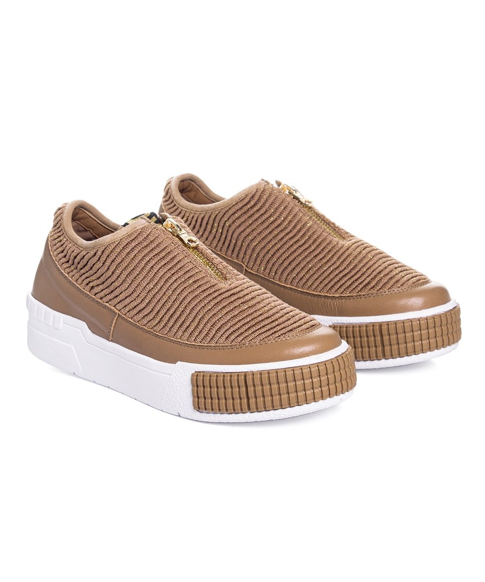 Tênis Feminino Orcade Slip On Bege Bege 3