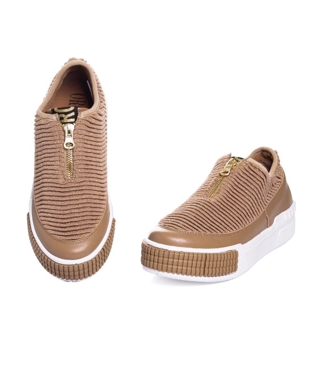 Tênis Feminino Orcade Slip On Bege Bege 4