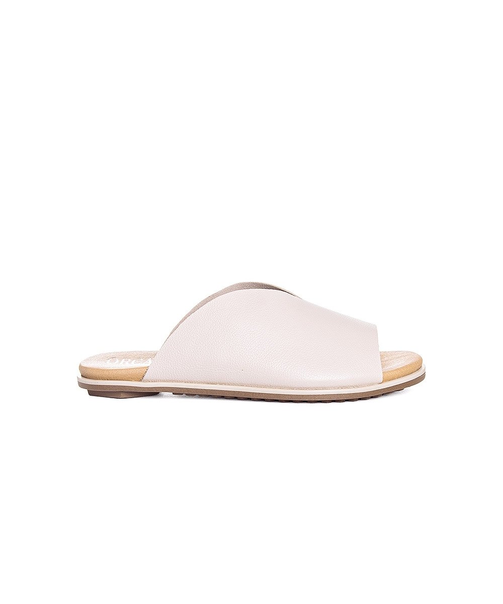 Sandália Orcade Comfy Roma Couro Off White