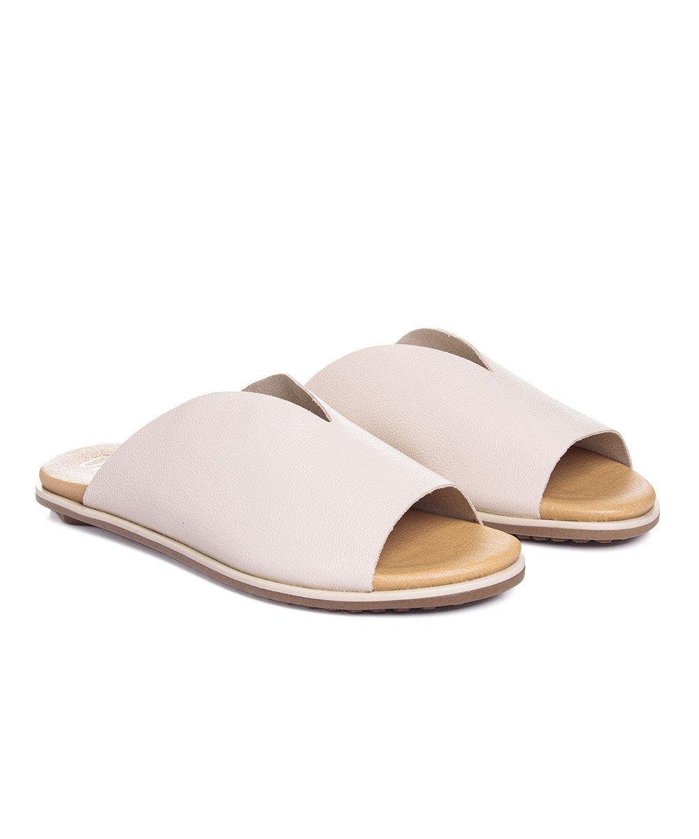 Sandália Orcade Comfy Roma Couro Off White Branco 3