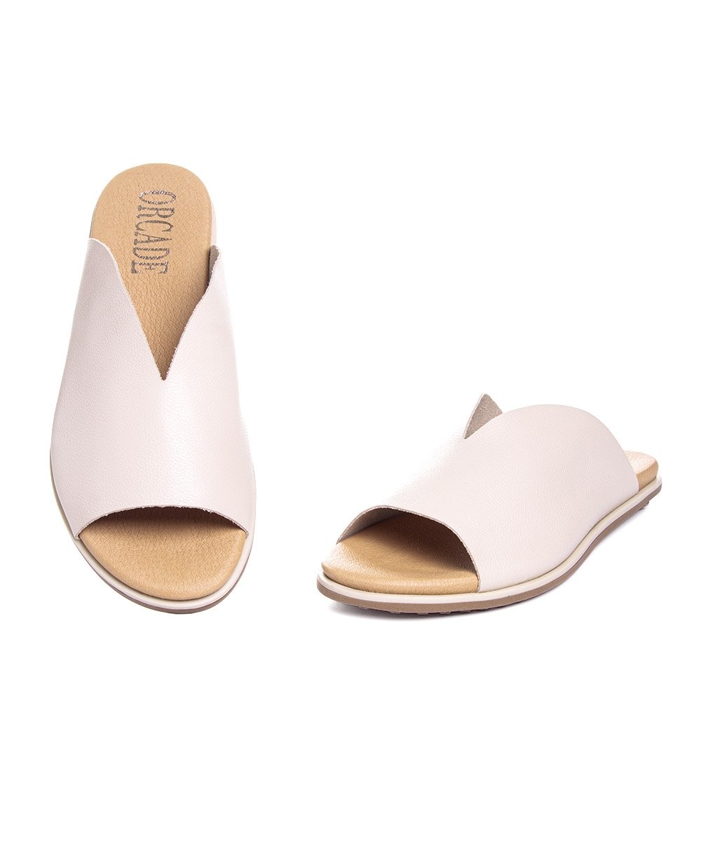Sandália Orcade Comfy Roma Couro Off White Branco 4