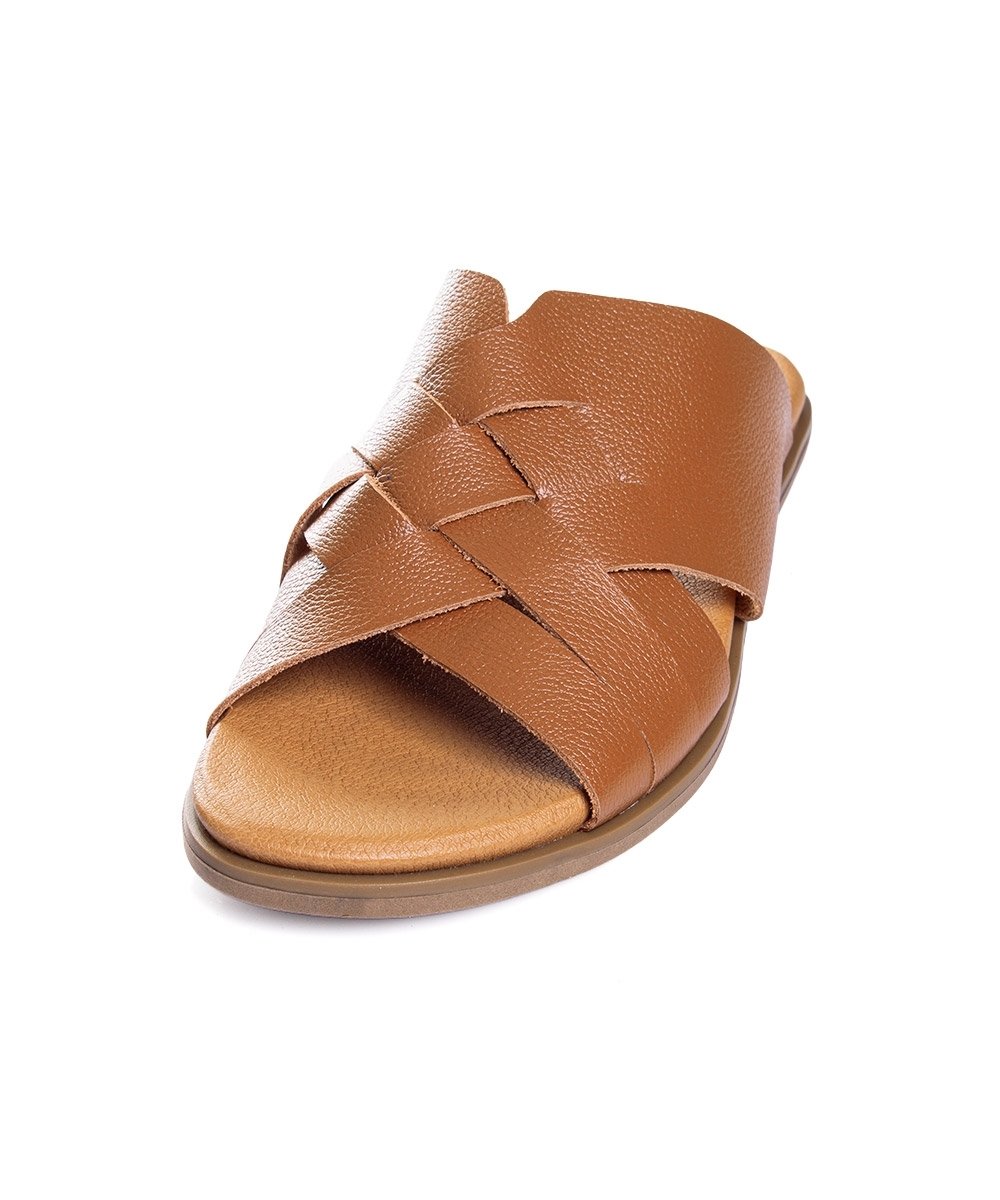 Tamanco Orcade Roma Trançada Couro Tostado Marrom 2