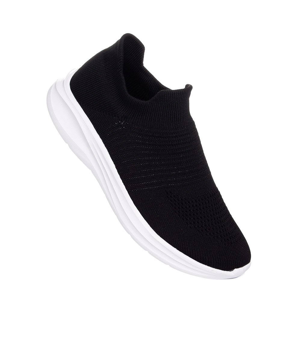 Tênis Feminino Giulia Domna Knit Preto Preto 2