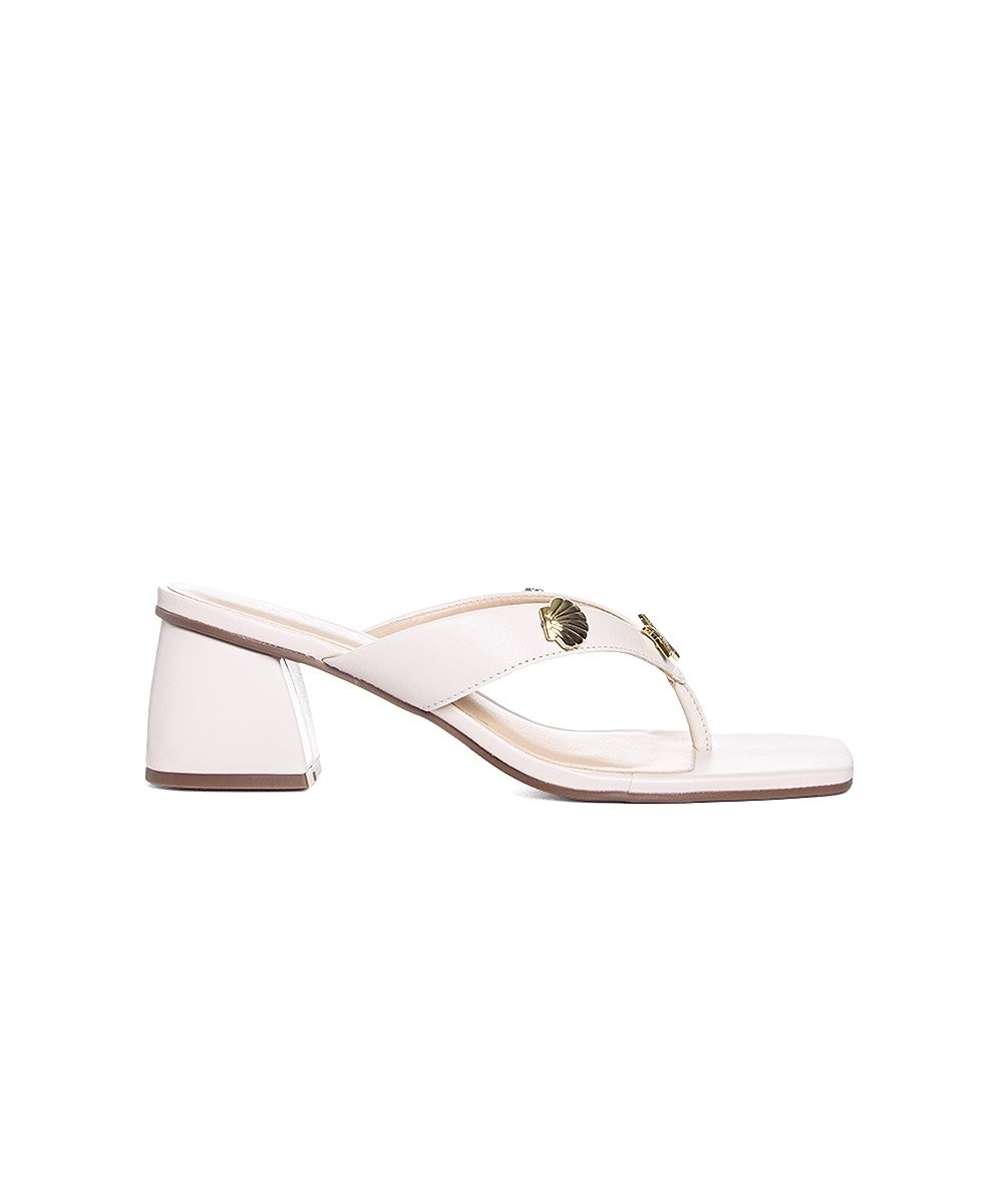 Tamanco Giulia Domna Salto Bloco Off White