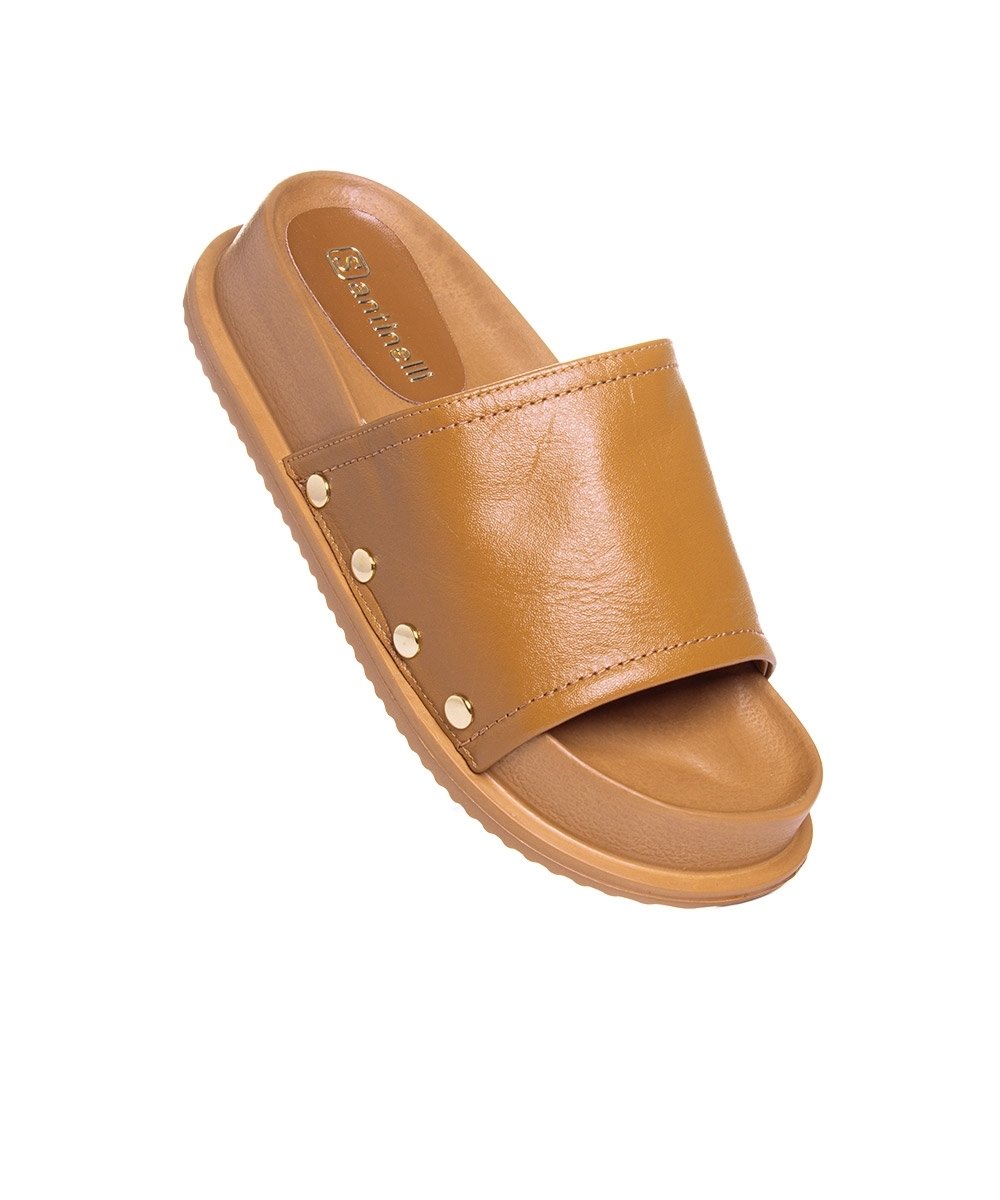 Tamanco Santinelli Flatform Couro Ambar Caramelo 2