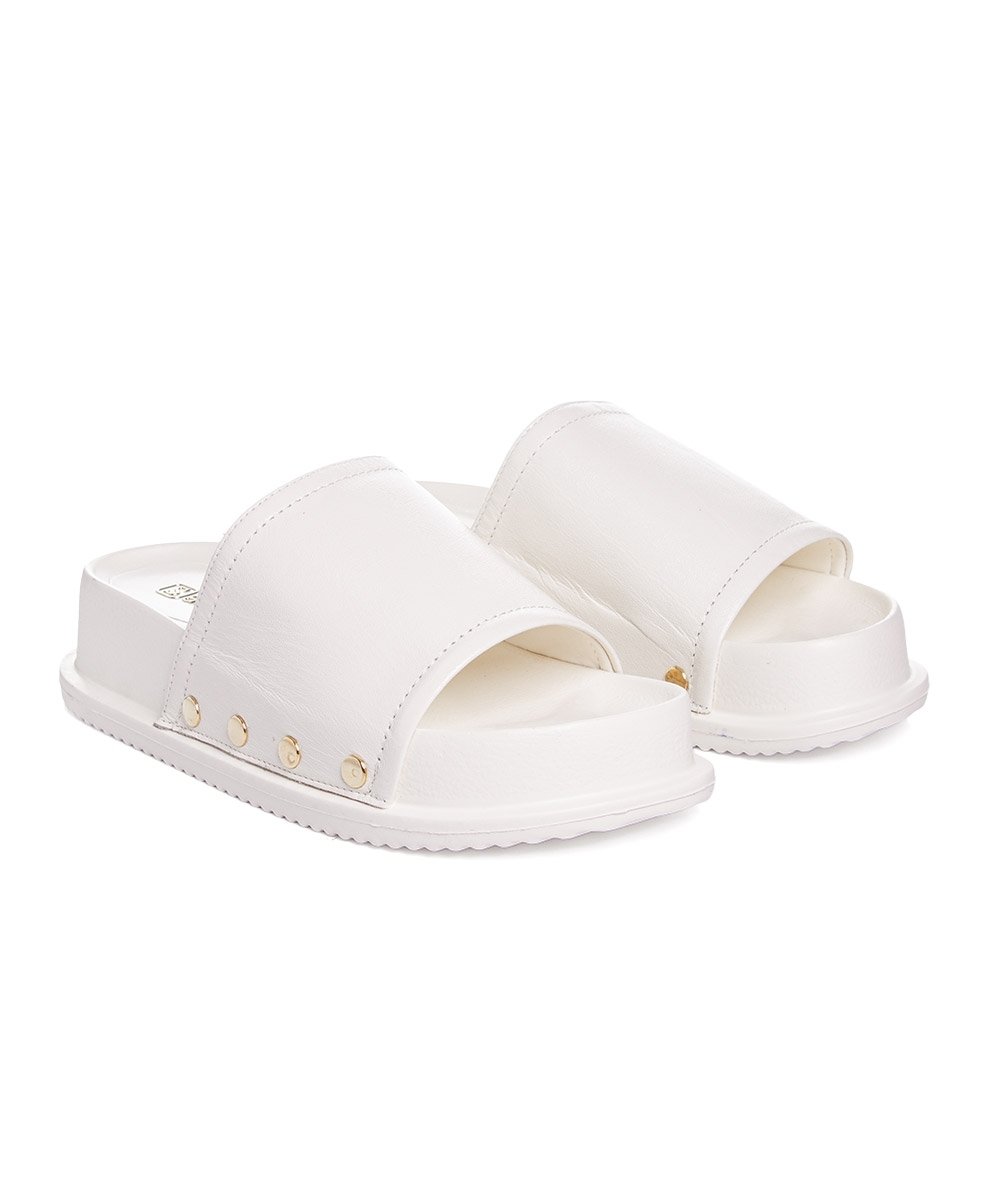 Tamanco Santinelli Flatform Couro Marfim Branco 3