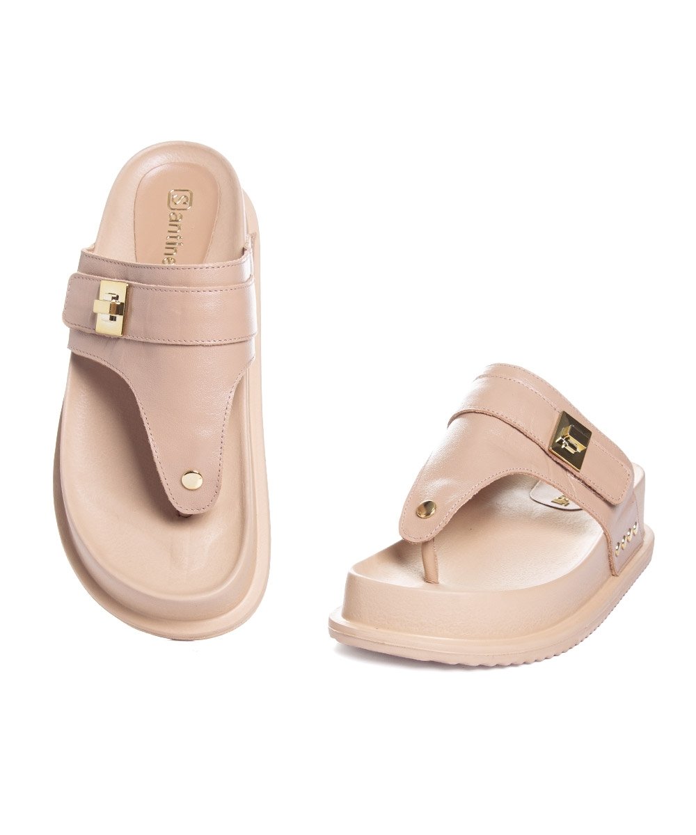 Tamanco Santinelli Duquesa Eva Nude Bege 4