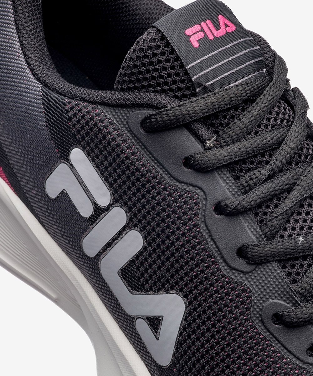 Tênis Fila Vector Feminino Preto Preto/Rosa 5