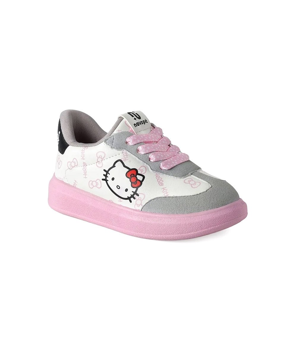 Tênis Infantil Novopé Hello Kitty Cadarços 23/27 Multicolor Branco 5