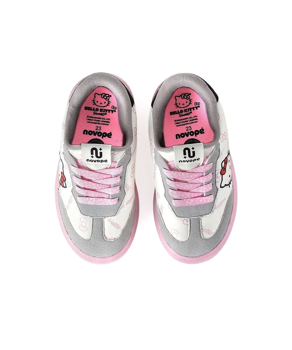 Tênis Infantil Novopé Hello Kitty Cadarços 23/27 Multicolor Branco 4