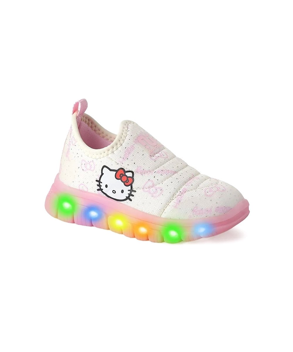 Tênis Infantil Novopé Hello Kitty Led 23/27 Off White Branco 5