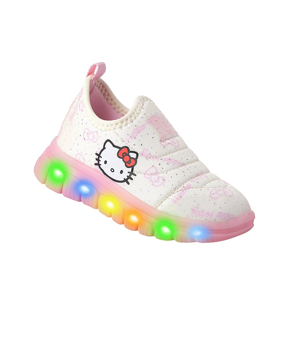 Tênis Infantil Novopé Hello Kitty Led 28/32 Off White Branco 3