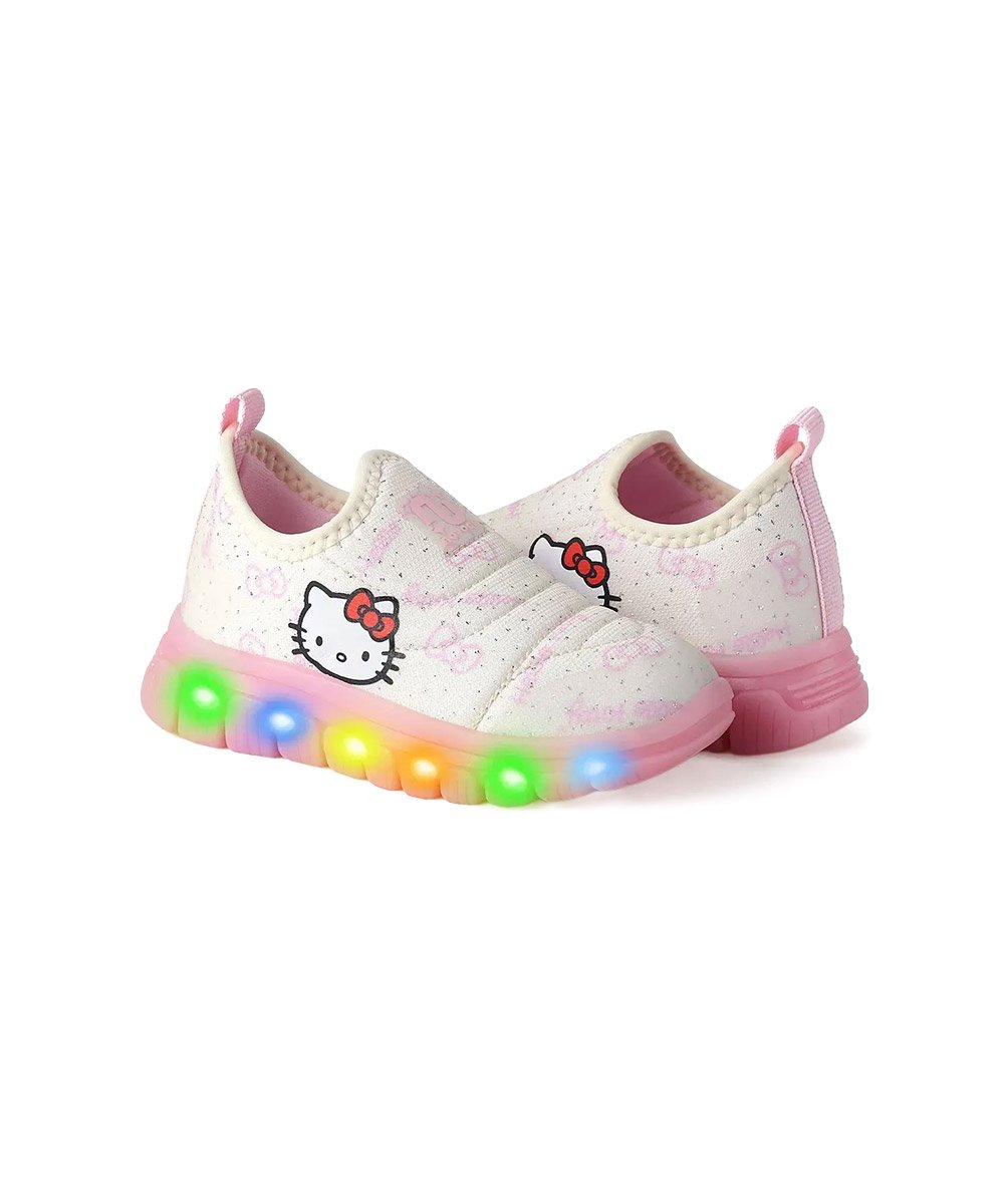 Tênis Infantil Novopé Hello Kitty Led 28/32 Off White Branco 4
