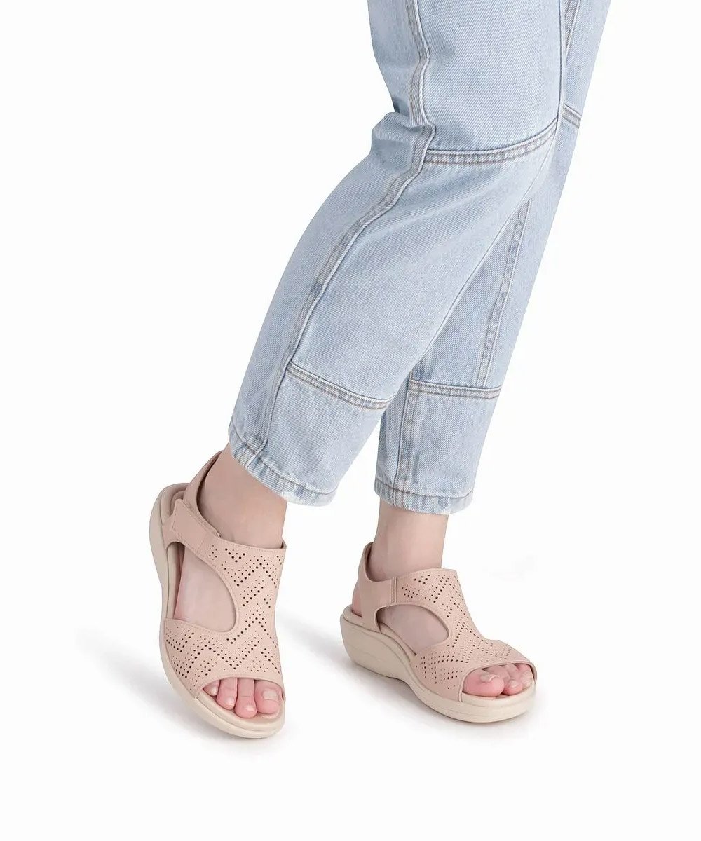 Sandália Anabela Piccadilly Fascite. Bege Bege 2