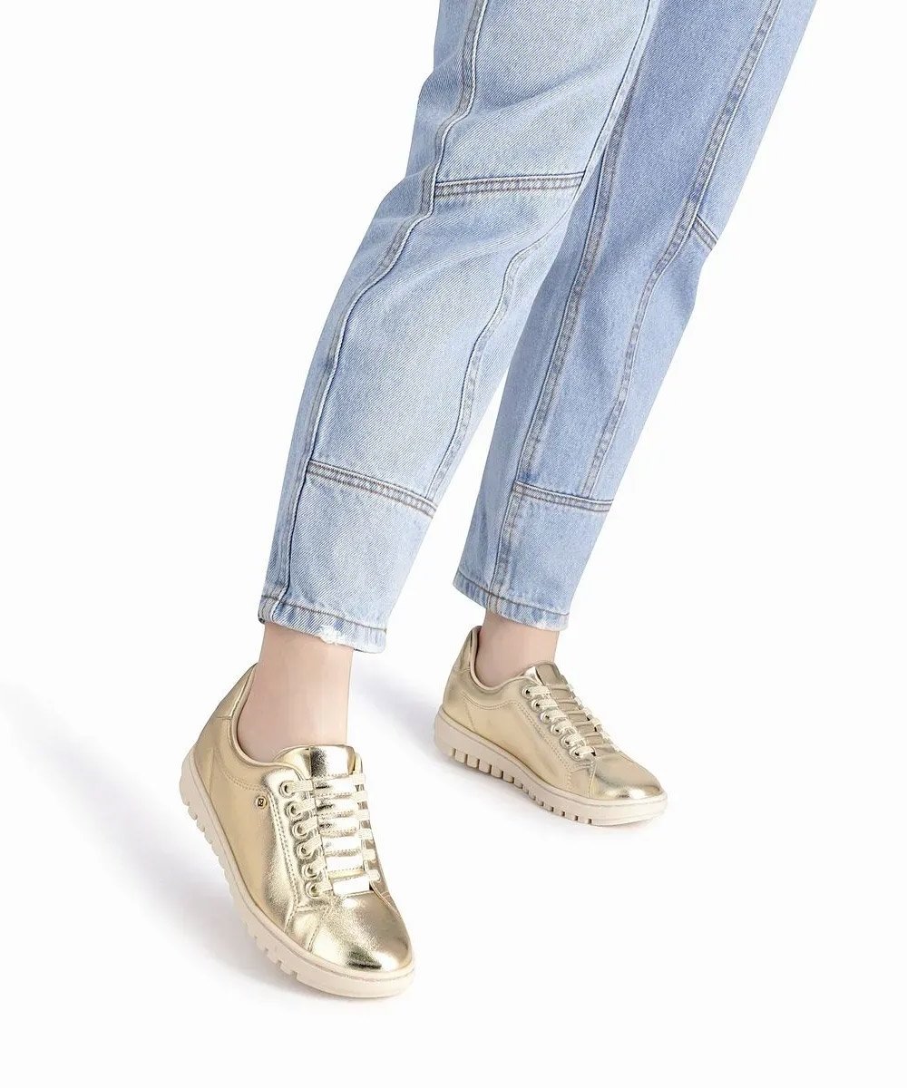 Tênis Feminino Piccadilly Calce Fácil. Ouro Dourado 2