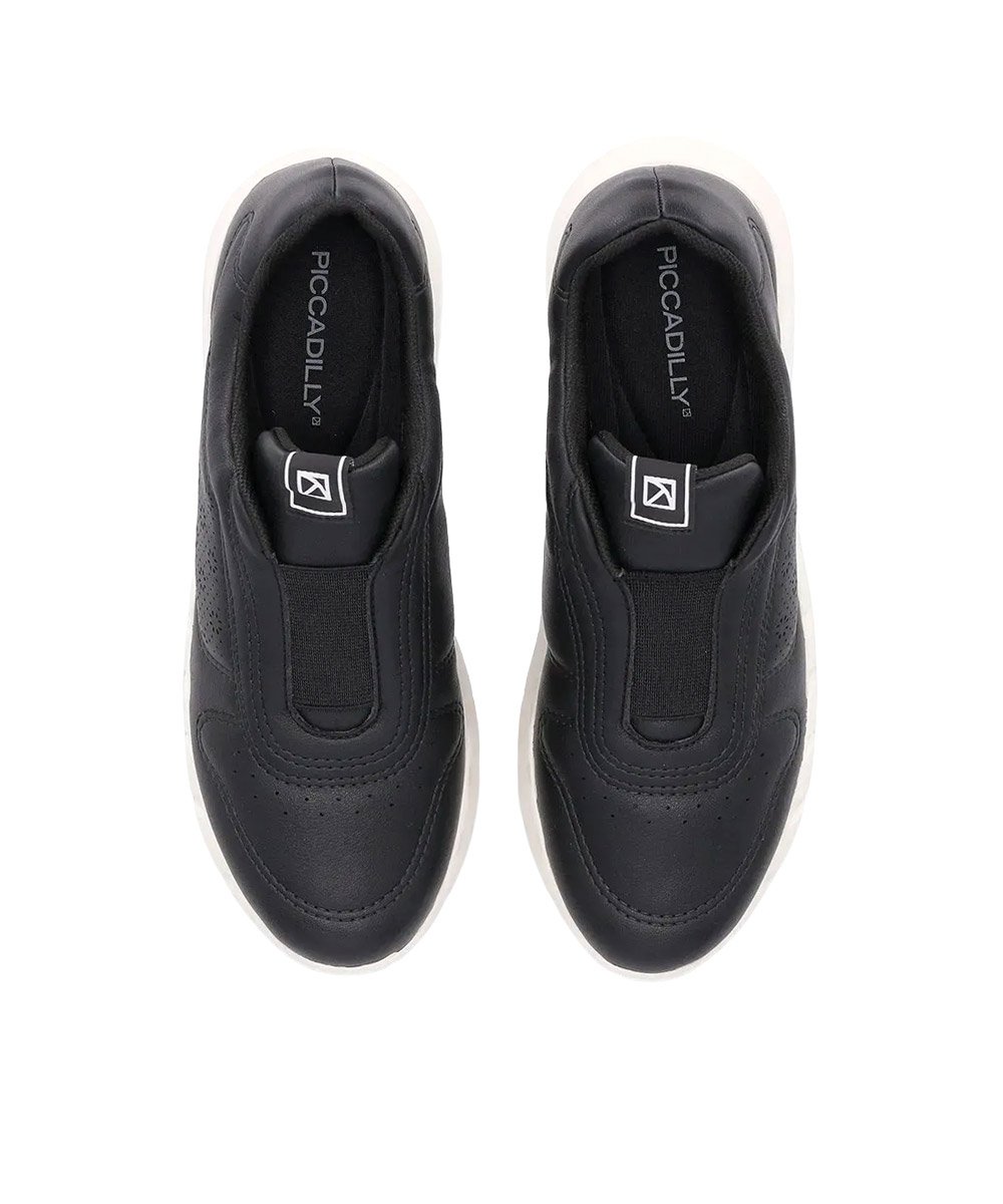 Tênis Feminino Piccadilly Fabi Flatform. Preto Preto 5
