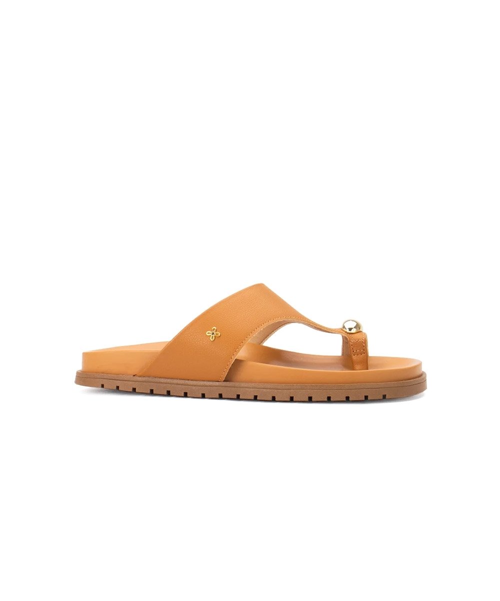 Tamanco Flatform Softli Caramelo