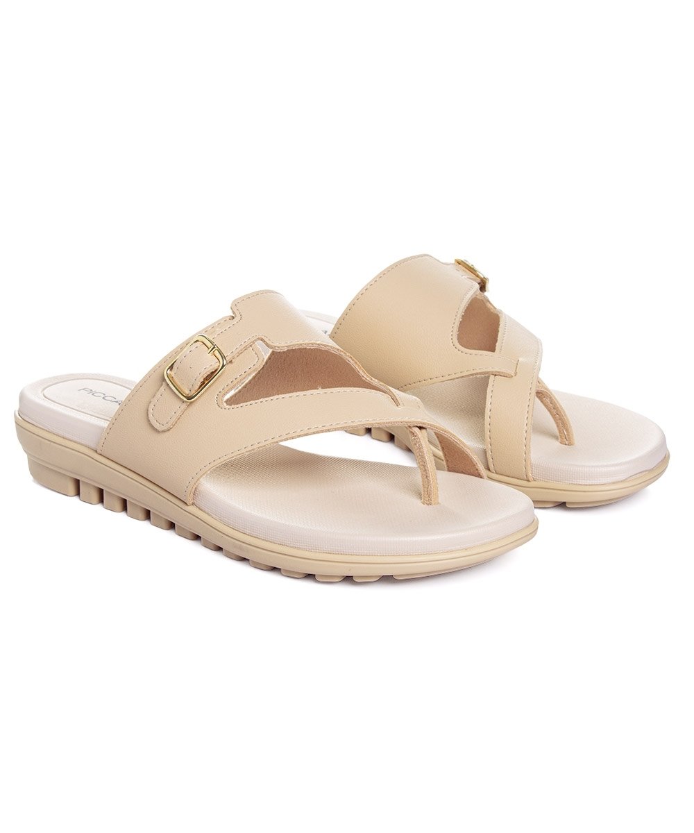 Tamanco Piccadilly Marli Anabela. Bege Bege 3