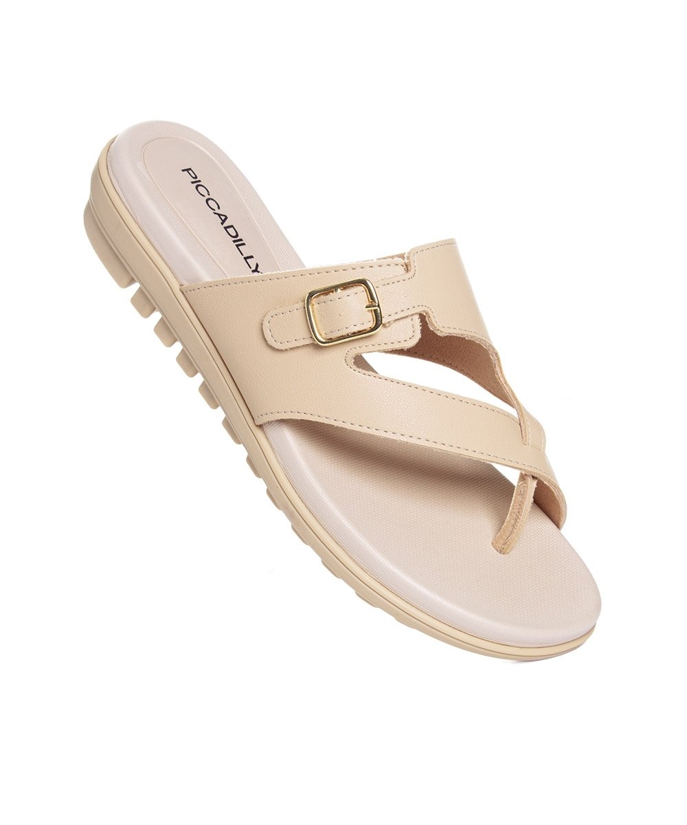 Tamanco Piccadilly Marli Anabela. Bege Bege 5