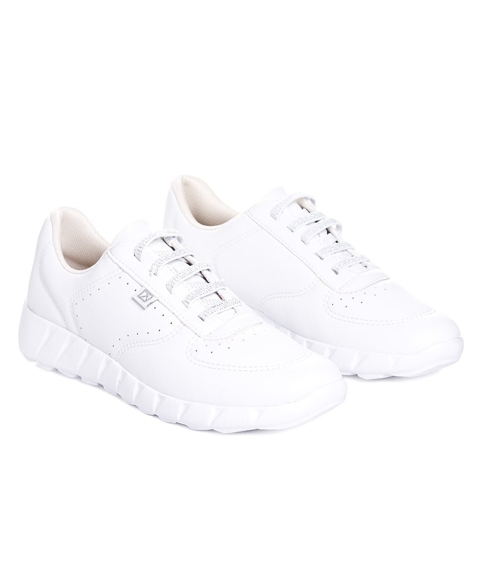 Tênis Feminino Piccadilly Fabi Calce Fácil. Branco Branco 3