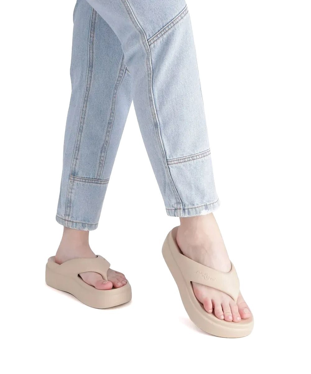 Tamanco Piccadilly Marshmallow Flatform Bege Bege 2