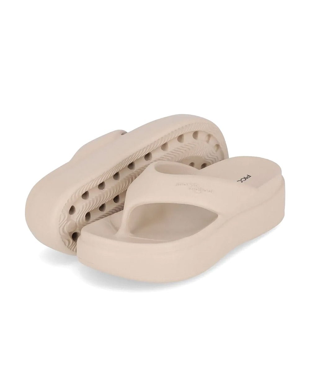 Tamanco Piccadilly Marshmallow Flatform Bege Bege 5