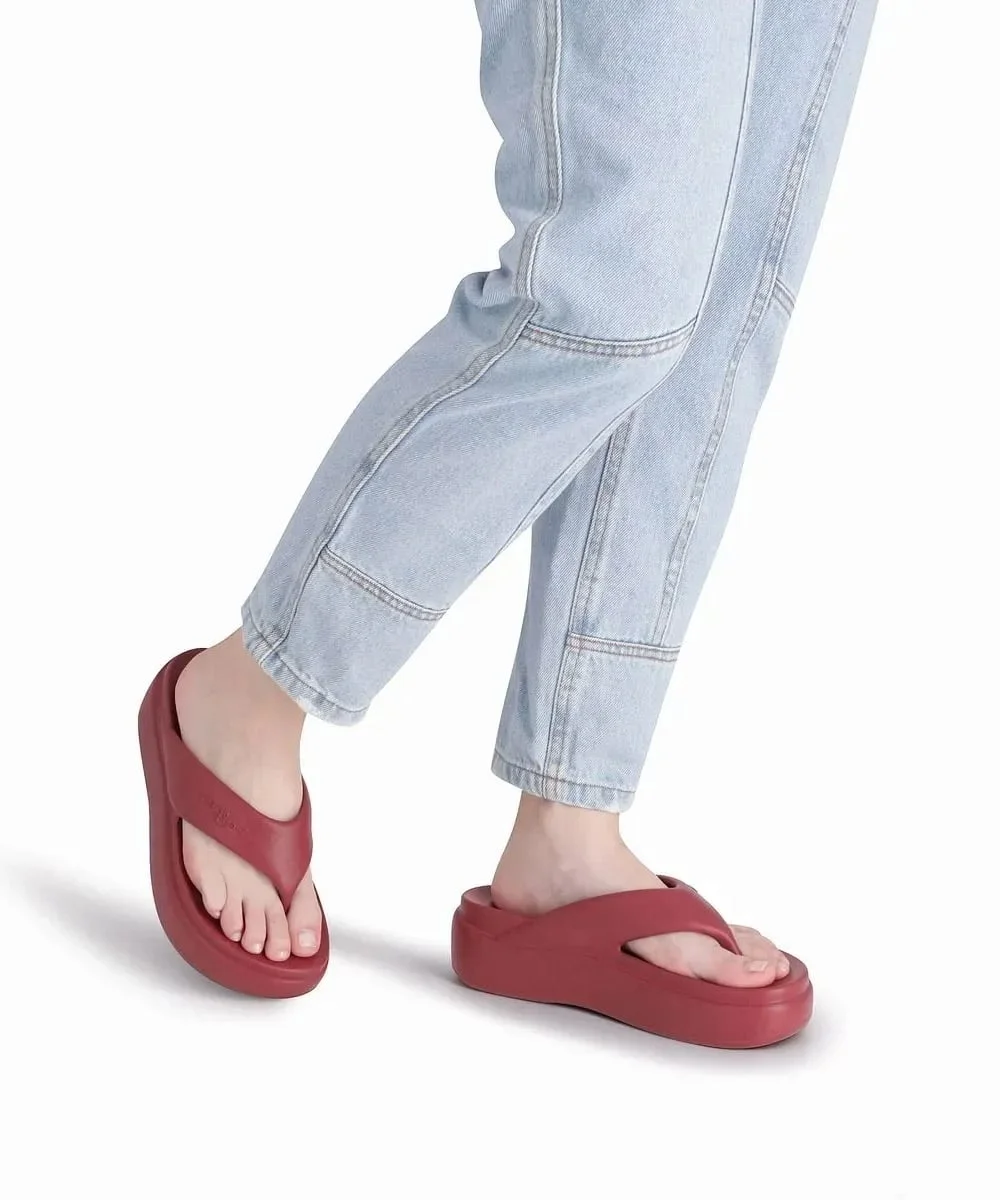 Tamanco Piccadilly Marshmallow Flatform Vinho Vinho 2