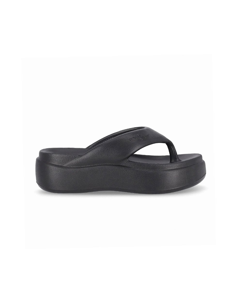 Tamanco Piccadilly Marshmallow Flatform Preto