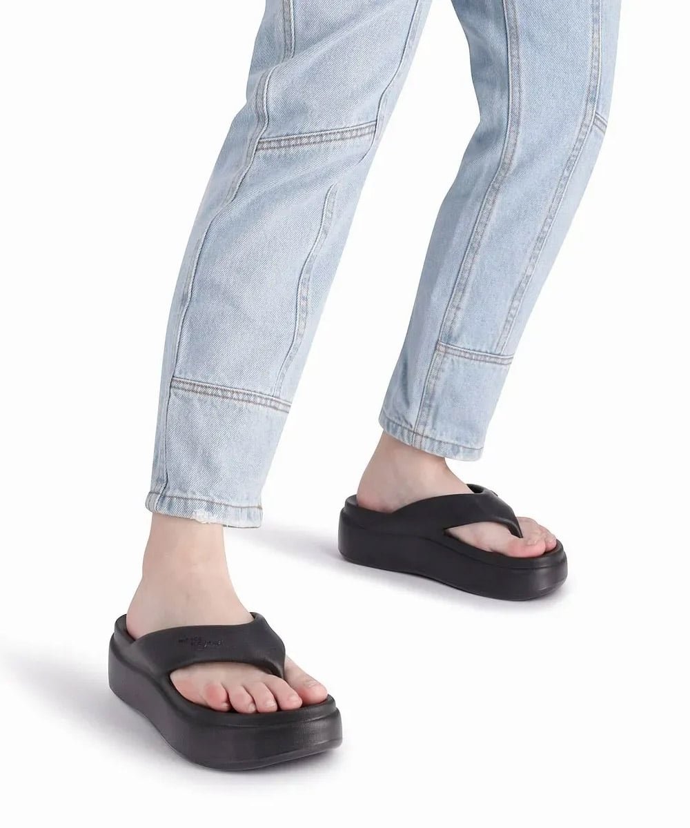 Tamanco Piccadilly Marshmallow Flatform Preto Preto 2