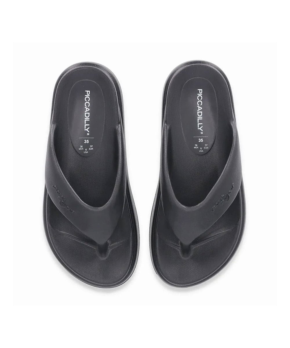 Tamanco Piccadilly Marshmallow Flatform Preto Preto 4