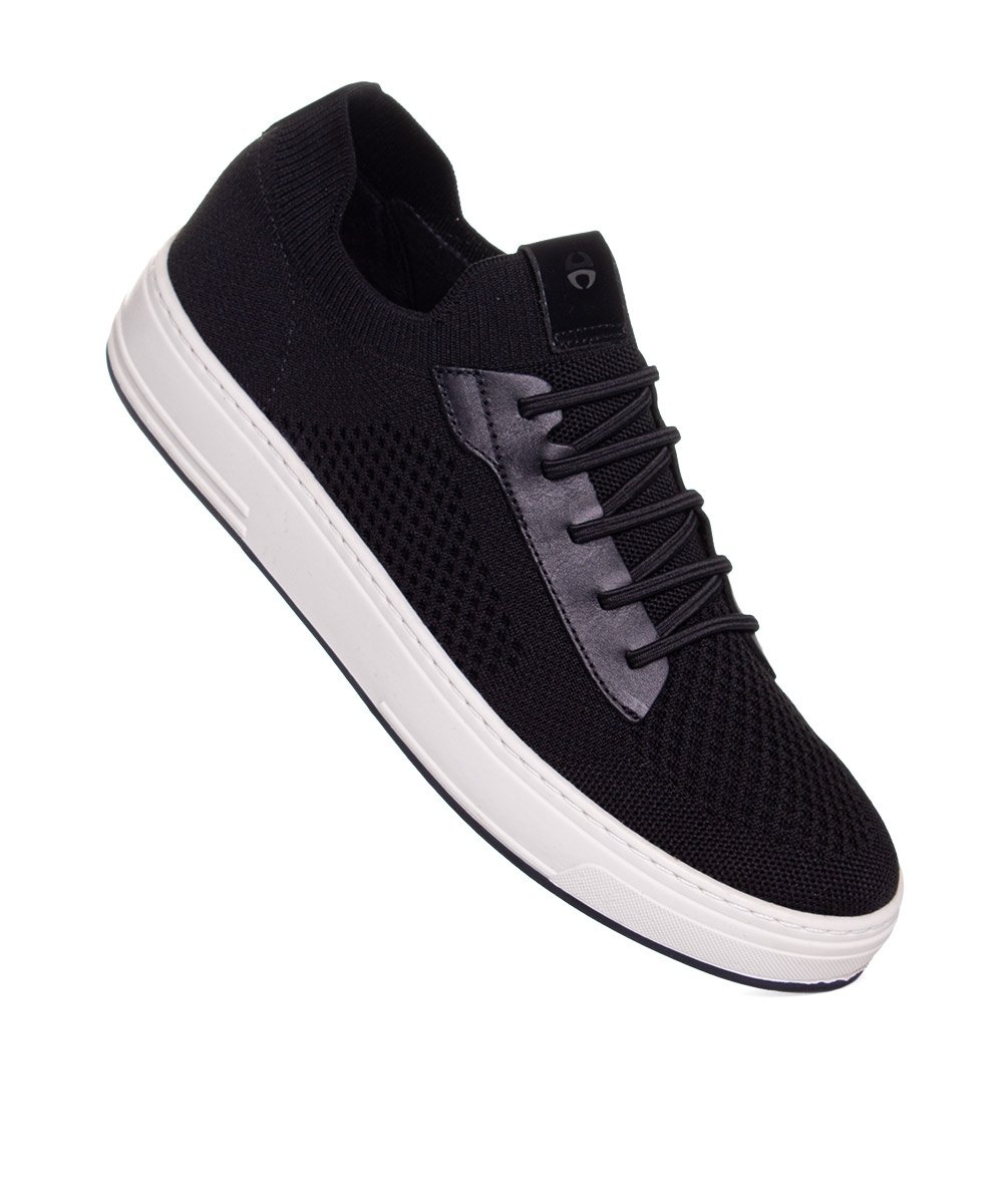 Tênis Masculino Ferriceli Knit Rover Preto Preto 2