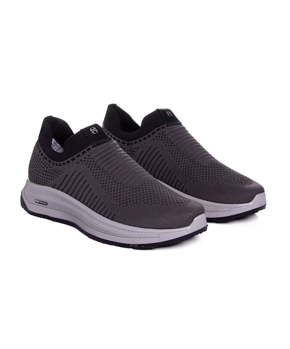 Tênis Masculino Ferriceli Knit Etron Chumbo Cinza 3