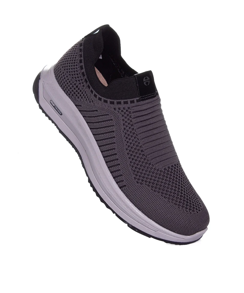 Tênis Masculino Ferriceli Knit Etron Chumbo Cinza 2