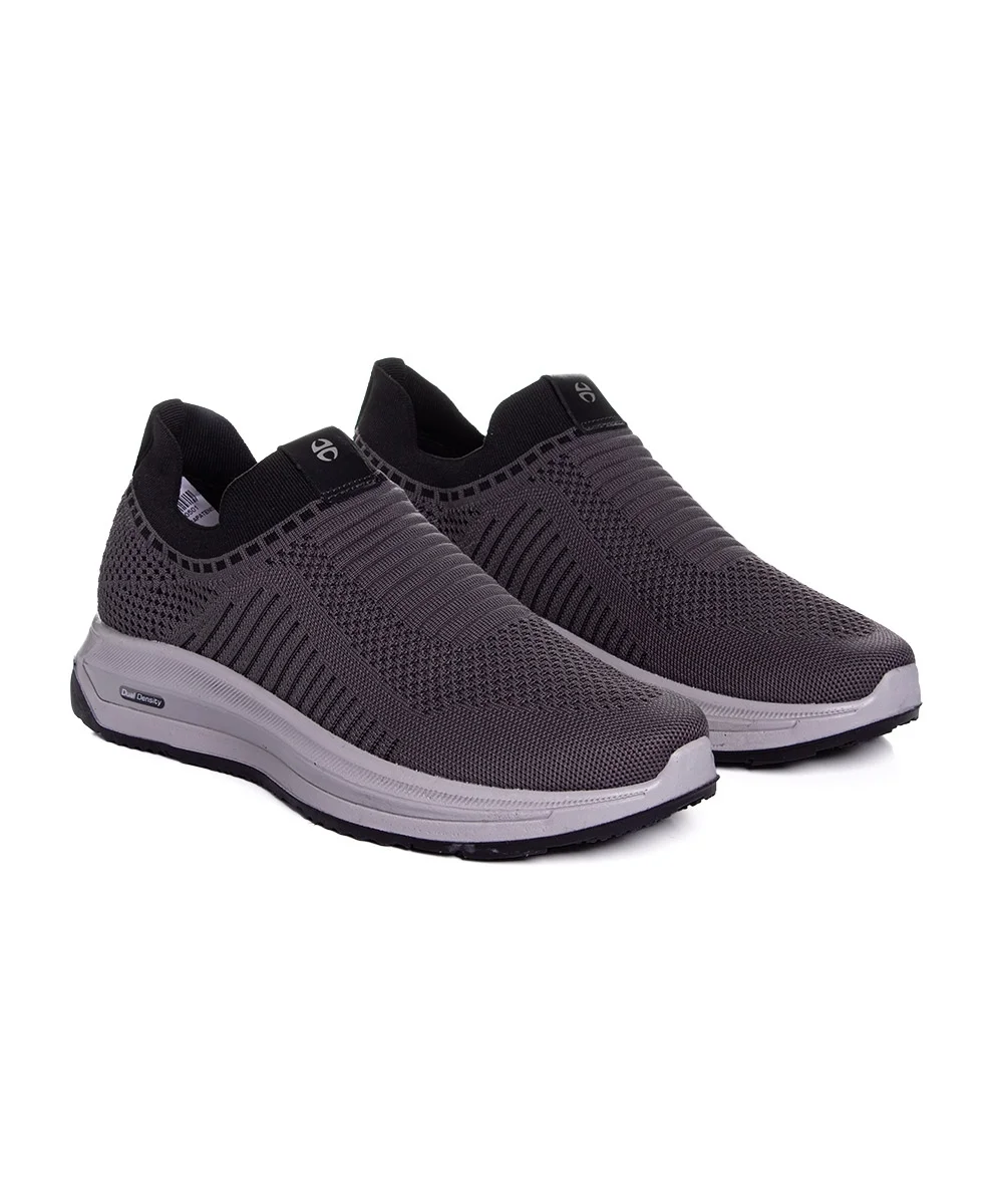 Tênis Masculino Ferriceli Knit Etron Chumbo Cinza 3