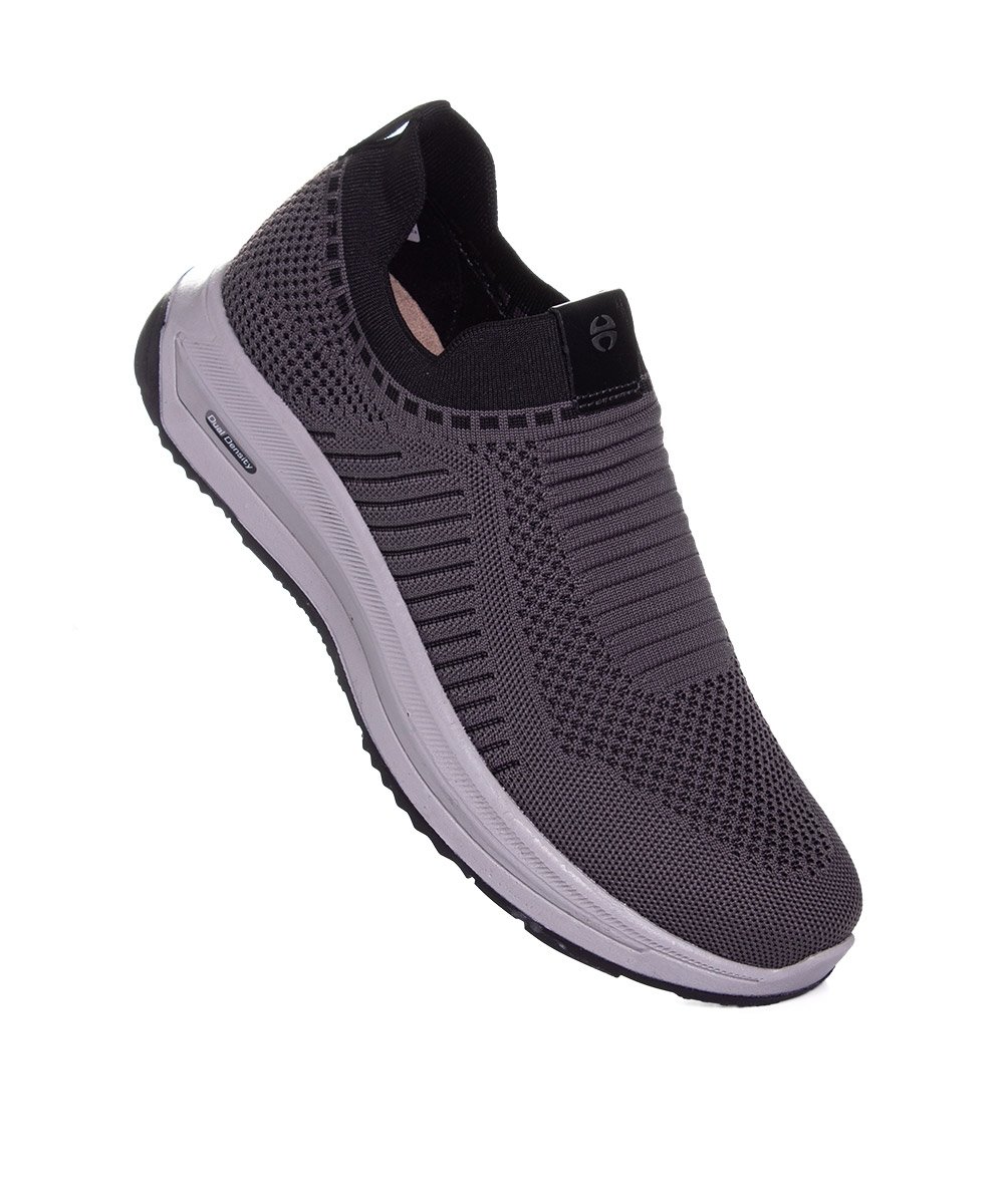 Tênis Masculino Ferriceli Knit Etron Chumbo Cinza 2