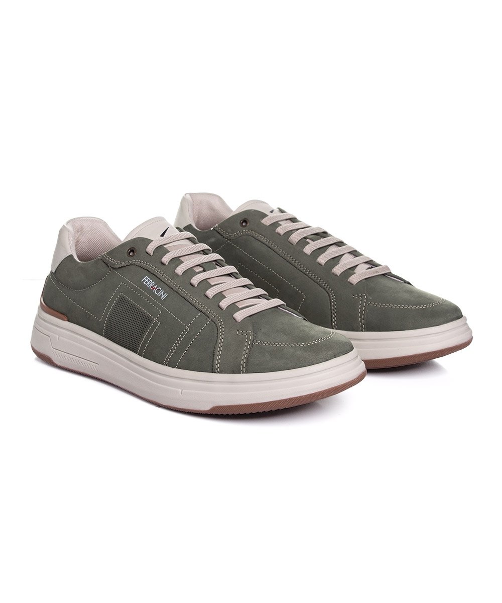 Tênis Ferracini Masculino Locker Couro Verde Verde 3