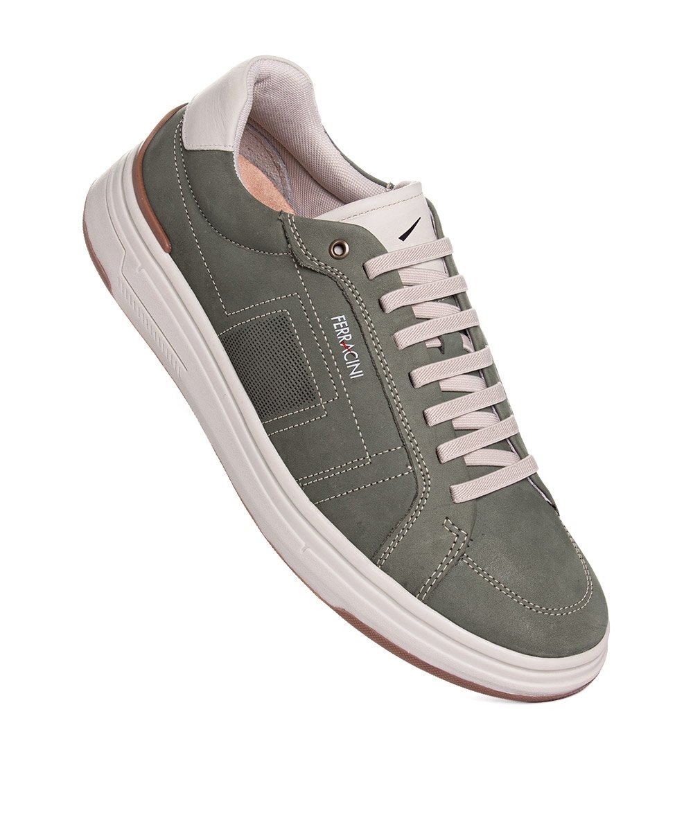 Tênis Ferracini Masculino Locker Couro Verde Verde 2