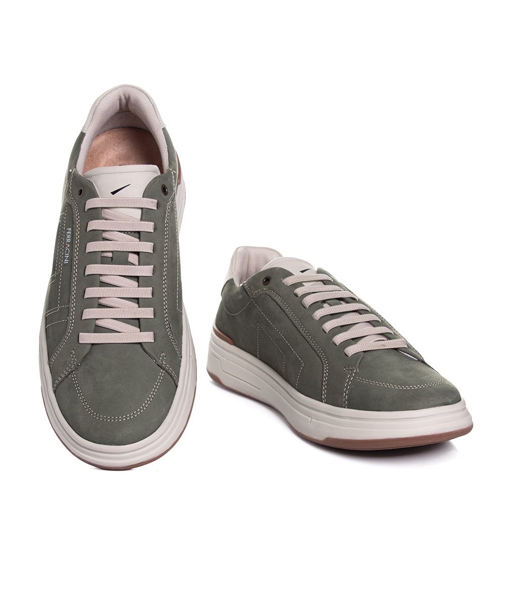 Tênis Ferracini Masculino Locker Couro Verde Verde 4