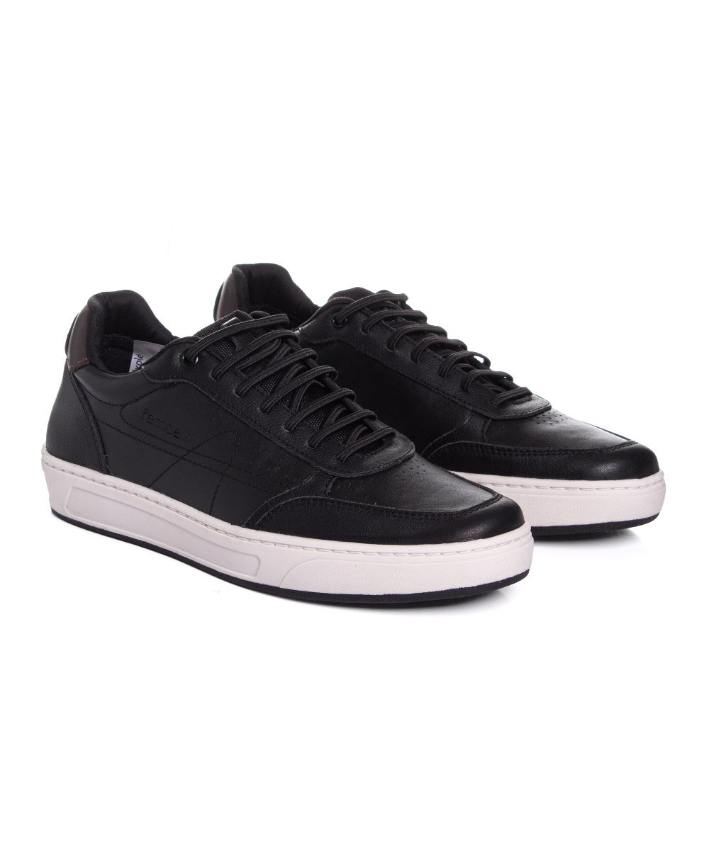 Tênis Masculino Ferriceli Casual Couro Preto Preto 3