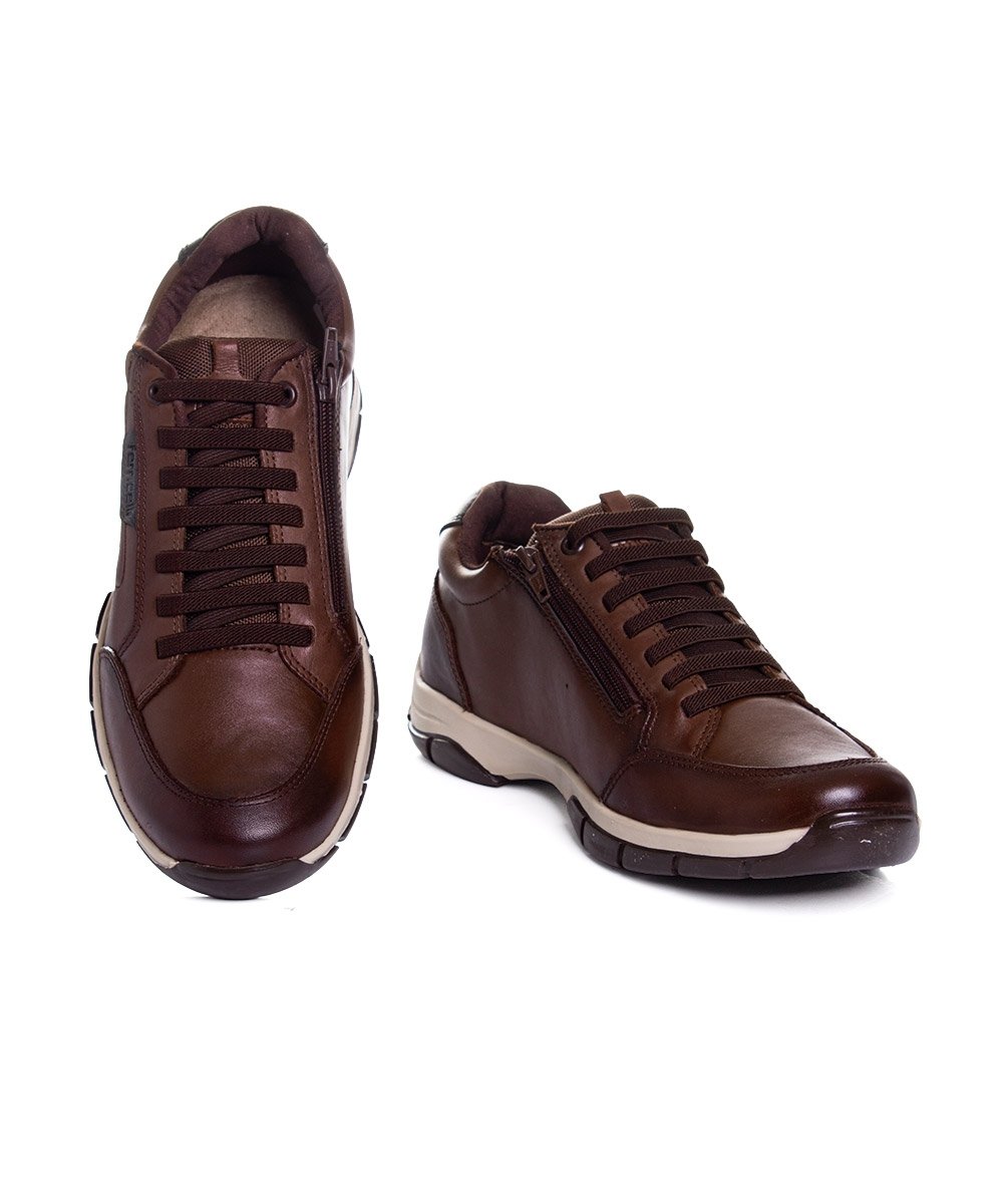 Sapatênis Ferriceli Radption Tam-Especial Couro Tan Marrom 4