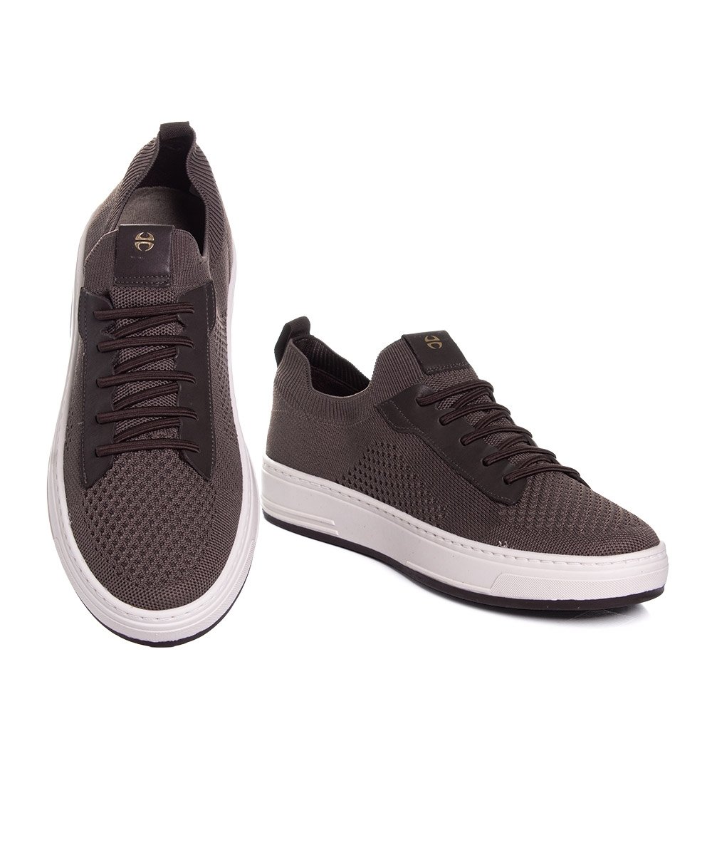 Tênis Ferriceli Knit Rover Tamanho Especial Marrom Marrom 4