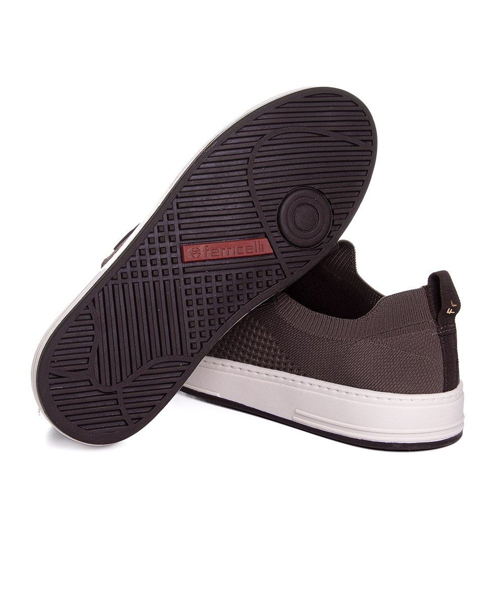 Tênis Ferriceli Knit Rover Tamanho Especial Marrom Marrom 5